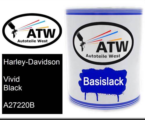 Harley-Davidson, Vivid Black, A27220B: 1L Lackdose, von ATW Autoteile West.